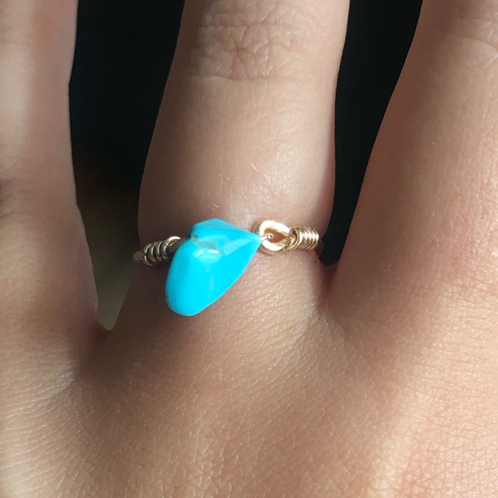 Turquoise Simple Gold Ring